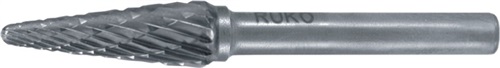 RUKO Frässtift KEL D.6mm Kopf-L.18mm Schaft-D.6mm HM Verz.KVZ 4 RUKO