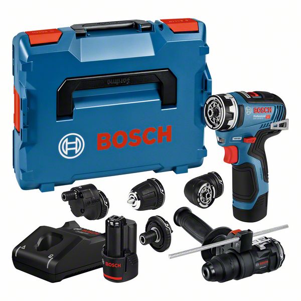 BOSCH Akku-Bohrschrauber GSR 12V-35 FC, 2 x Akku GBA 12V 3.0Ah, L-BOXX