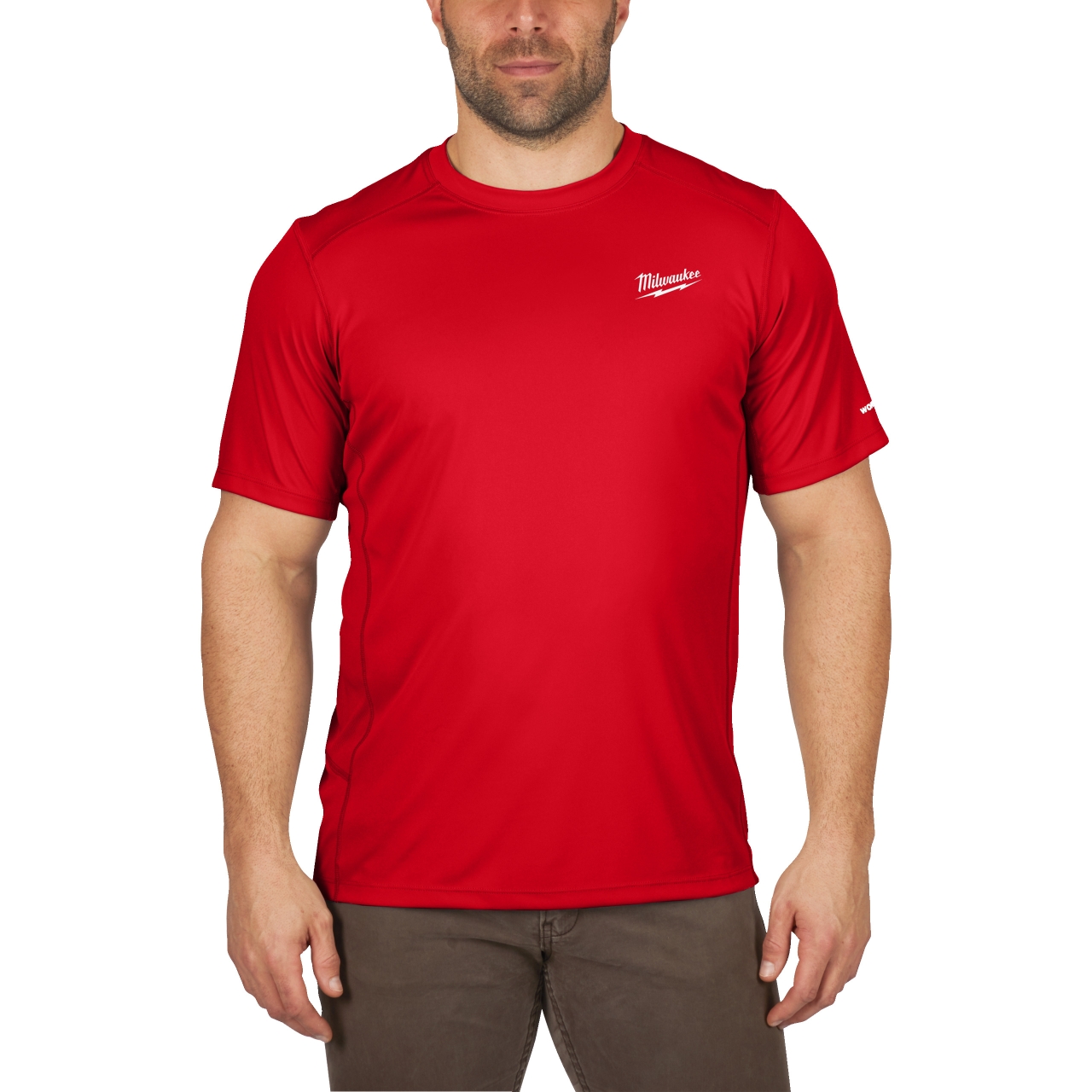 MILWAUKEE Funktions-T-Shirt rot mit UV-Schutz WWSSRD-S