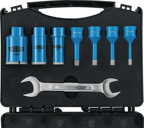 TYROLIT Fliesenbohrset DDT 8-tlg.D.6,8,10,12,20,25,35mm Schaft M14 TYROLIT