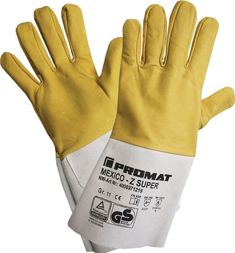 PROMAT Schweißerhandschuhe Mexico Z Super Gr.10 gelb/grau EN 388/407/12477 10PA PROMAT Schweißerhandschuhe Mexico Z Super Gr.10 gelb/grau EN 388/407/12477 10PA