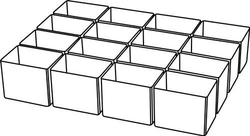 RAACO Einteilungset A 9-1 B39xT55xH47mm 16-tlg.