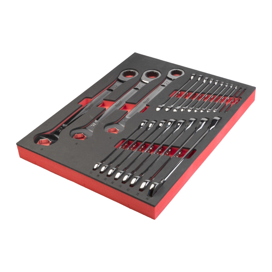22-teilige Einlage für Werkstattwagen 78 cm MAX BITE Ratschen-Ringmaulschlüssel Einlage 22-teilige Einlage für Werkstattwagen 78 cm MAX BITE Ratschen-Ringmaulschlüssel Einlage