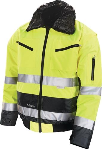 PREVENT Warnschutz-Pilotenjacke Gr.L gelb/grau PREVENT