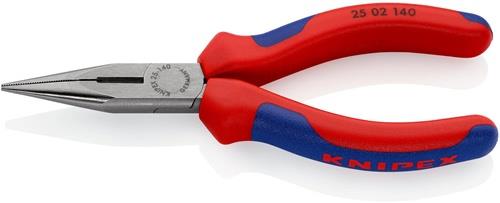 KNIPEX Flachrundzange L.140mm flach/rund ger.pol.Mehrkomp.-Hüllen KNIPEX