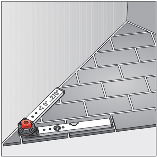 BMI Winkelmessgerät WINKELSTAR Messber.0-270Grad Schenkel-L.150x100cm BMI