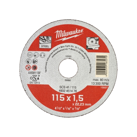 MILWAUKEE SCS41 1,5 mm Contractor Metalltrennscheibe Contractor 115 mm