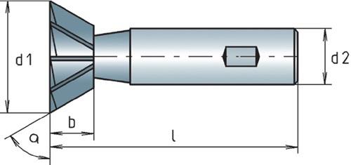 ALPEN Winkelfräser DIN 1833C TypN D.20mm 45Grad HSS-Co Z.10 MAYKESTAG