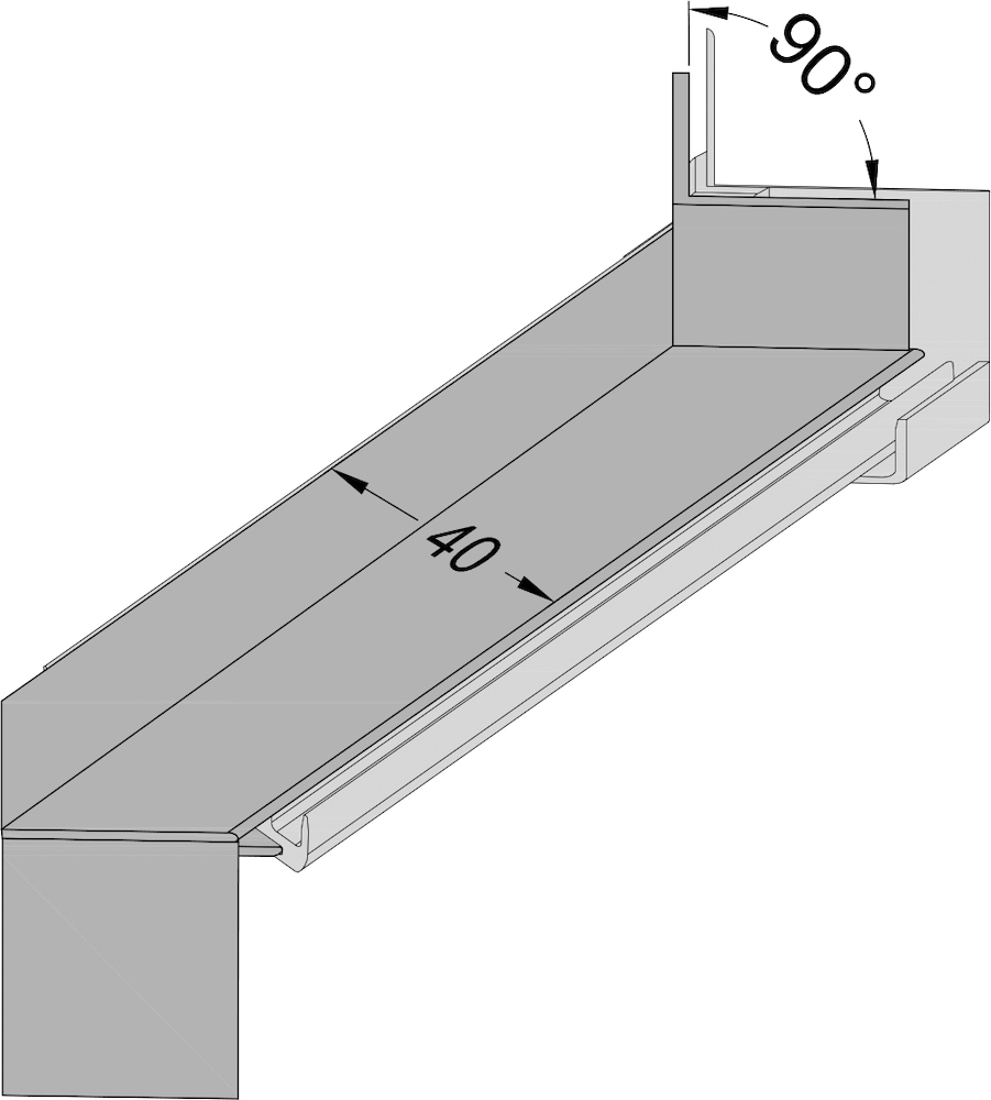 GUTMANN Außeneckverbinder VFG 400 AE, 440 mm, dunkelbraun