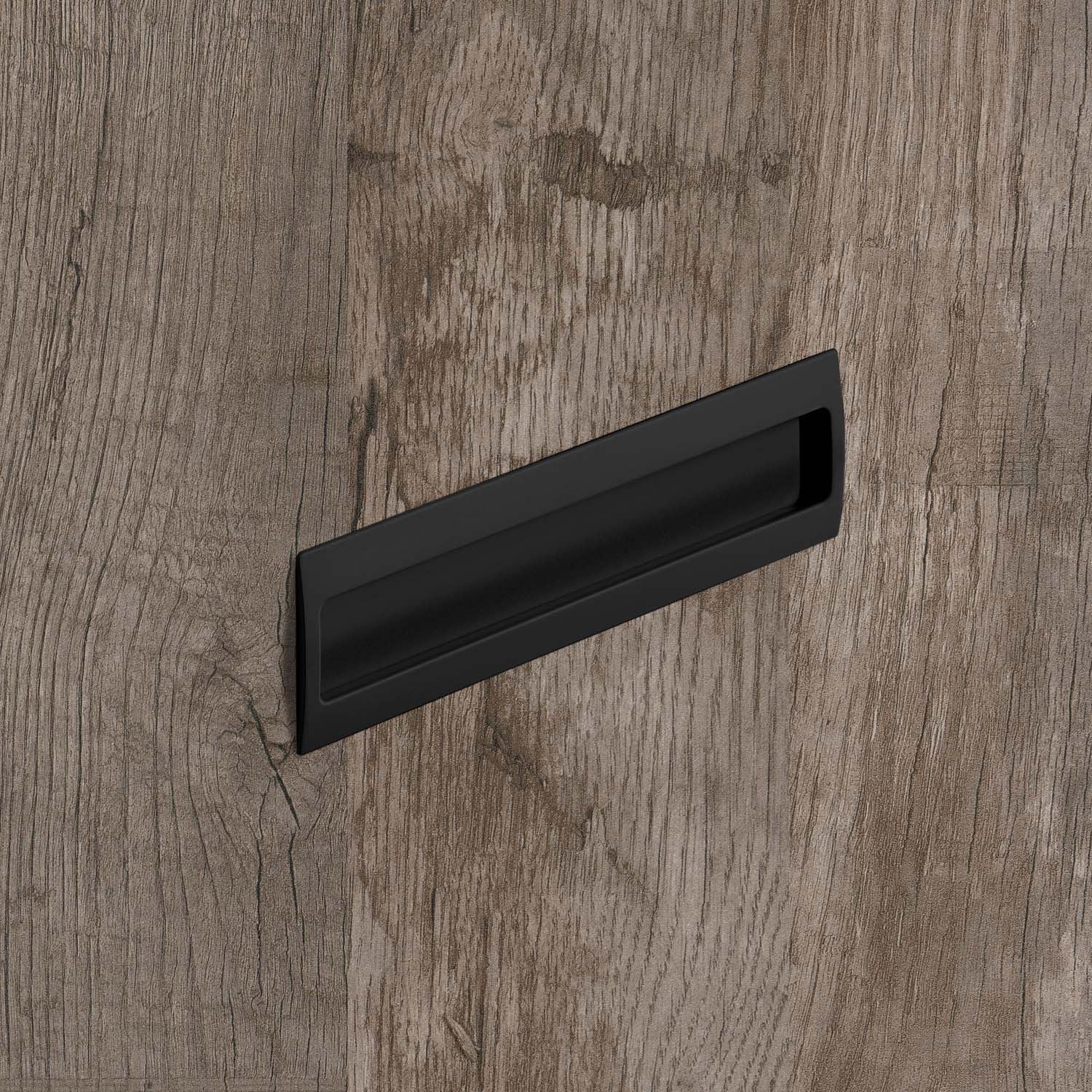 HETTICH Einsetzgriff Misnia, Bohrabstand 160 mm, L 180 mm, B 54 mm, H 18.5 mm, Schwarz matt, 9345414