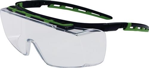 PRO FIT Schutzbrille Kubik EN 166 EN 170 Bügel schwarz/grün,Scheibe klar PC PRO FIT