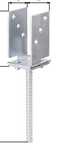 GAH U-Pfostenträger ETA-10/0210 71-131x110x200x70mm galv.verz.d.pass.GAH