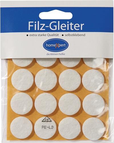 Nordwest Filzgleiter 17mm Filz weiß selbstkl.16 St./SB-Karte
