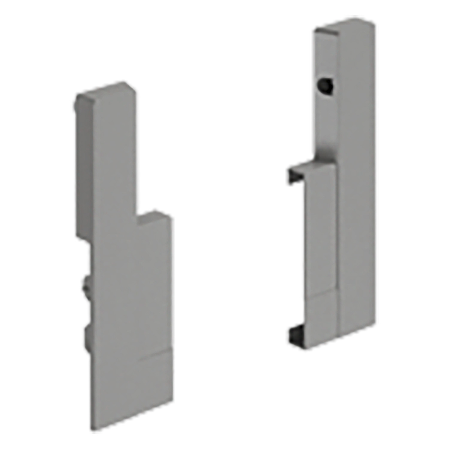 HETTICH Verbinder für Aluminiumfront InnoTech, 144 mm, links und rechts, grau, 9104118