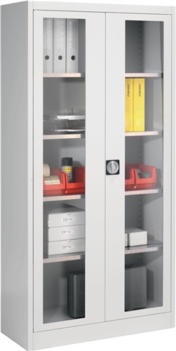 Flügeltürenschrank mit Sichtfenster