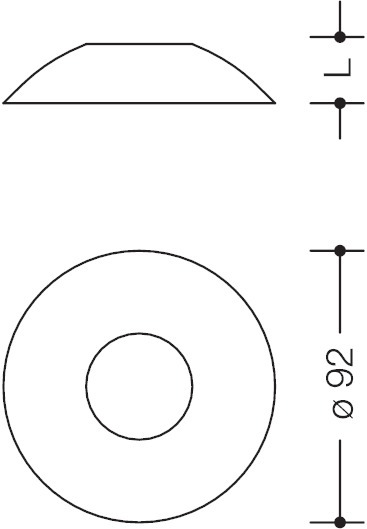 HEWI Bodentürpuffer 620.2, Polyamid