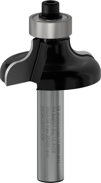 BOSCH Profilfräser G, 8 mm, R1 4,8 mm, D 31,8 mm, L 12,4 mm, G 54 mm