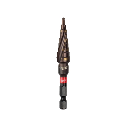 MILWAUKEE 4 bis 12 mm, 1 mm Stufen SHOCKWAVE Stufenbohrer