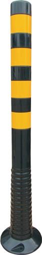 TESTBOY Sperrpfosten TPU schwarz/gelb D.80mm z.Schr.m.Befestigungsmaterial H.1000mm