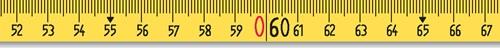 BMI Rahmenbandmaß ERGOLINE L.50m Band-B.13mm B mm/cm EG II Alu.gelb Stahlmaßband BMI