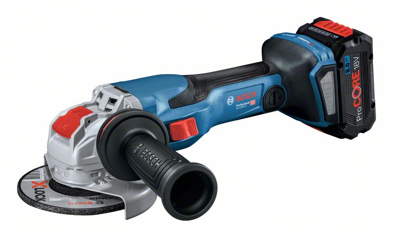 BOSCH Akku-Winkelschleifer BITURBO mit X-LOCK GWX 18V-15 C, Solo Version, L-BOXX