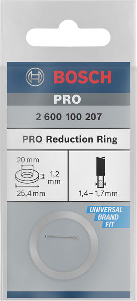 BOSCH Reduzierring für Kreissägeblätter, 25,4 x 20 x 1,2 mm