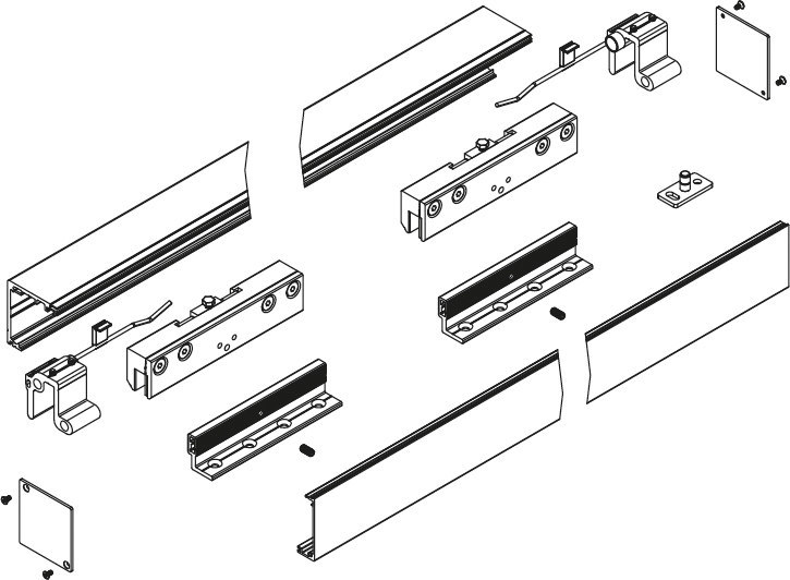 HERMAT Schiebetürbeschlag San Remo 9173, 80 kg, Aluminium