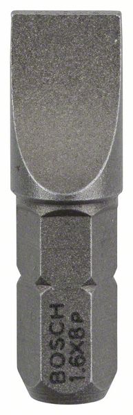 BOSCH Schrauberbit Extra-Hart S 1,6 x 8,0, 25 mm, 25er-Pack