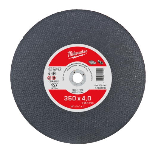 MILWAUKEE CCS41 4 mm Trennscheibe Ductil-Gussrohr 350 mm