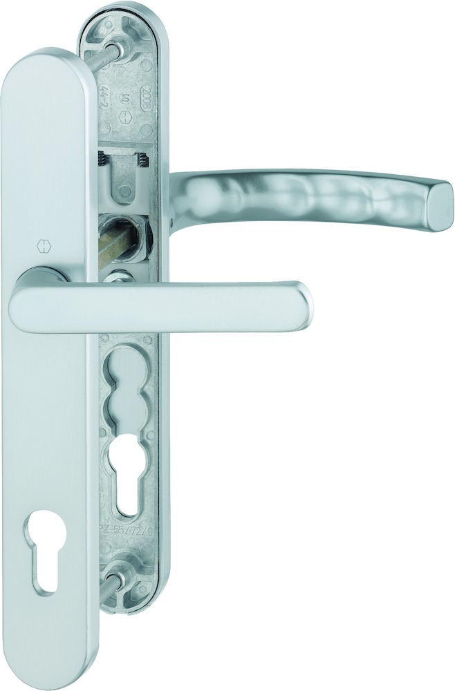 HOPPE® Drückergarnitur mit Schmalschild Liège 099KH/3357N/1540, Aluminium, 3936066