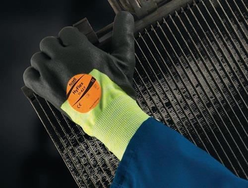 ANSELL Handschuhe HyFlex® 11-427 Gr.10 grau/hellgelb EN 388,EN 407