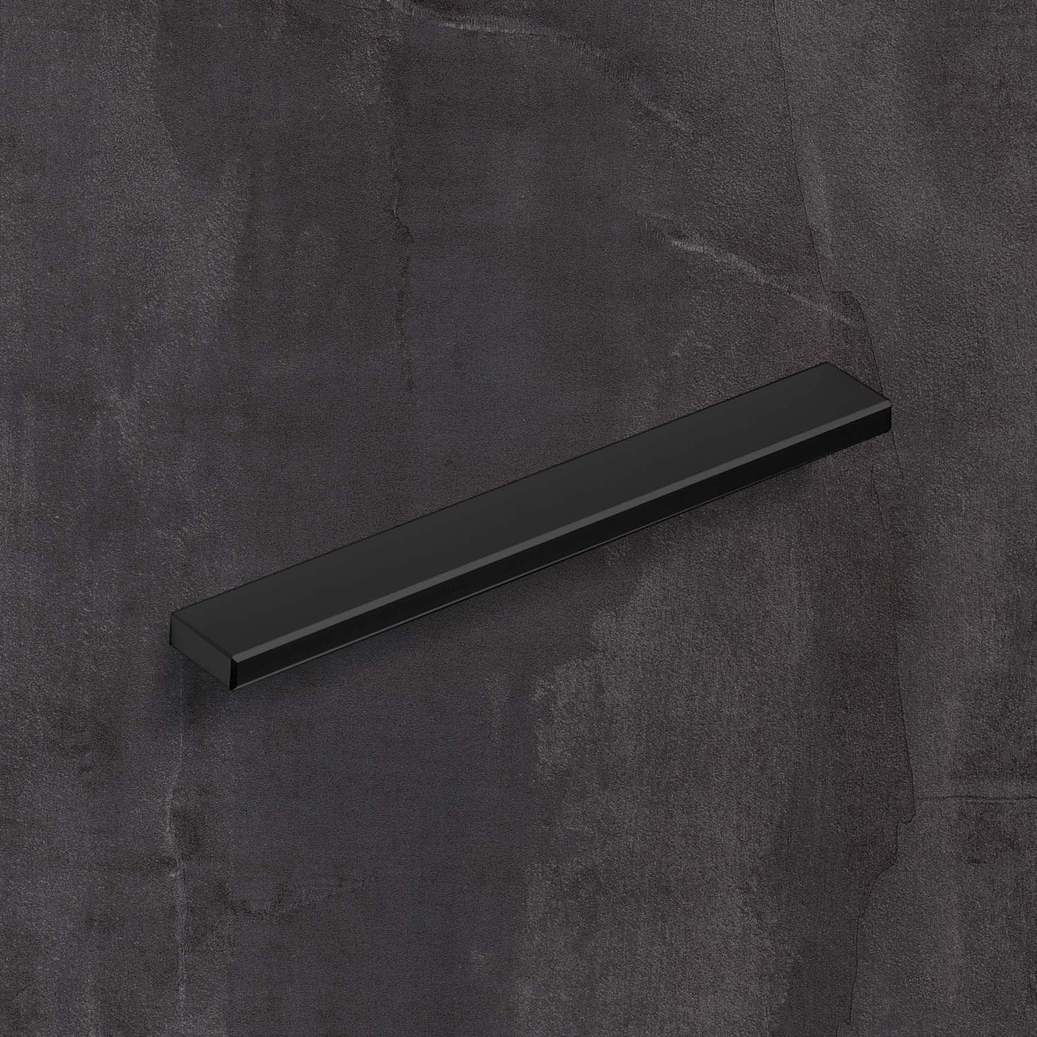HETTICH Griffleiste Stabia, Bohrabstand 128 mm, L 140 mm, B 8 mm, H 20 mm, Schwarz matt, 9345442