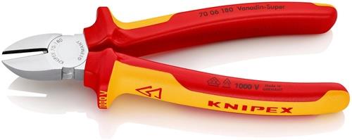 KNIPEX Seitenschneider L.180mm VDE Mehrkomp.-Hüllen KNIPEX