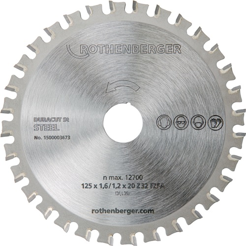 ROTHENBERGER Sägeblatt DURACUT St AD 125mm Z.32 Bohr.20mm ROTHENBERGER
