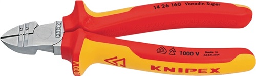 KNIPEX Abisolierseitenschneider L.160mm VDE Mehrkomp.-Hüllen VDE KNIPEX