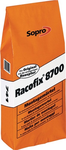 SOPRO Montagemörtel Racofix® 8700 1:3 Raumteile (Wasser/Mörtel) 5kg Eimer SOPRO