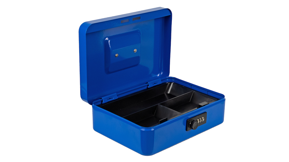 BURG-WÄCHTER Geldkassette, mit Hartgeldeinsatz, Money 5025 blue, Stahlblech blau, 10702