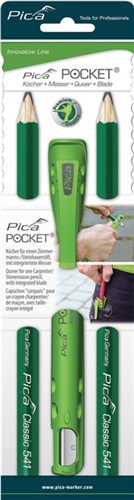 PICA Köcher Pocket f.Blei-/Markierstifte m.Spitzmesser m.1 Steinhauerbleibstift PICA