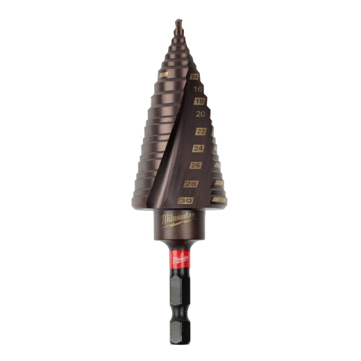 MILWAUKEE 4 bis 30 mm, 2 mm & 3 mm Stufen SHOCKWAVE Stufenbohrer