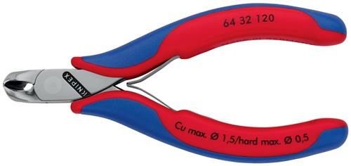 KNIPEX Elektronikvornschn.L.120mm Form 3 Facette ja,kleine spiegelpol.Mehrkomp.-Hüllen