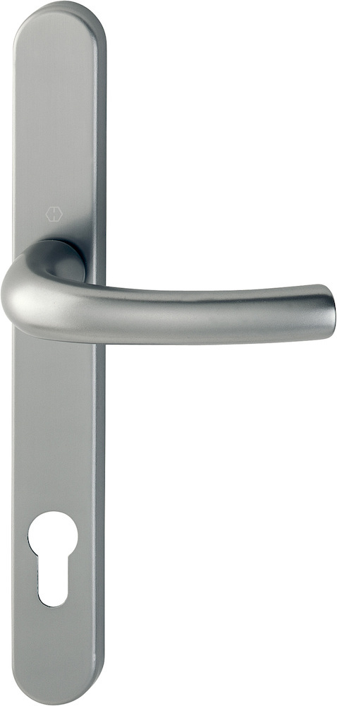 HOPPE® Drückergarnitur mit Schmalschild Tôkyô 1710RH/3346, 8/92 mm, Aluminium