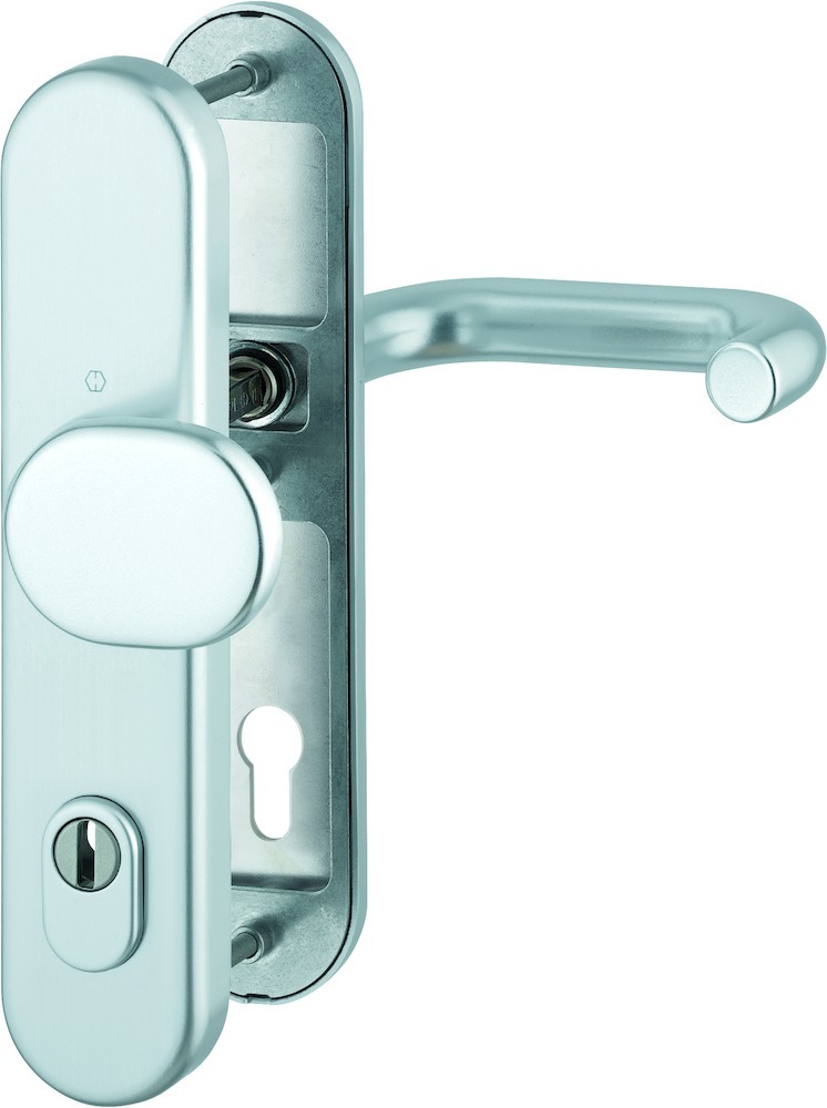 HOPPE® FH Schutz-Wechselgarnitur mit Langschild Paris FS-86G/3332ZA/3310/138F, Aluminium, 11525405