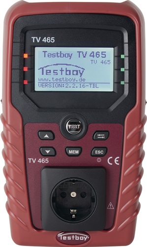Gerätetester TV 465 p.m.Schutzleiter-/Isolationswiderstand L235xB140xH80mm