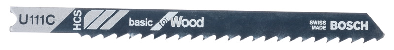 BOSCH Stichsägeblatt U 111 C Basic for Wood, 3er-Pack