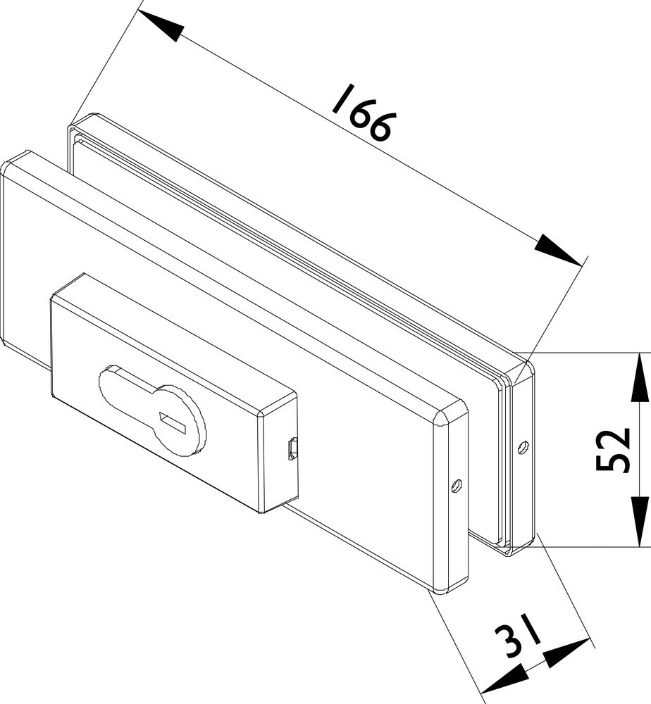 HERMAT Ganzglastürschloss PATCH FITTING 6733, Edelstahl