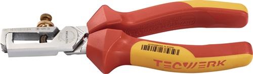 TECWERK Abisolierzange L.160mm VDE verchr.Mehrkomp.-Hüllen m.Öffnungsf.TECWERK
