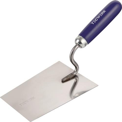 TECWERK Maurerkelle L.160mm B.110mm m.Buchenholzheft,S-Hals rostfr.VA TECWERK