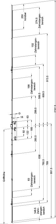 WINKHAUS Mehrfachverriegelung T-FG1675 L01/28 EU 92/8 R3 MC,