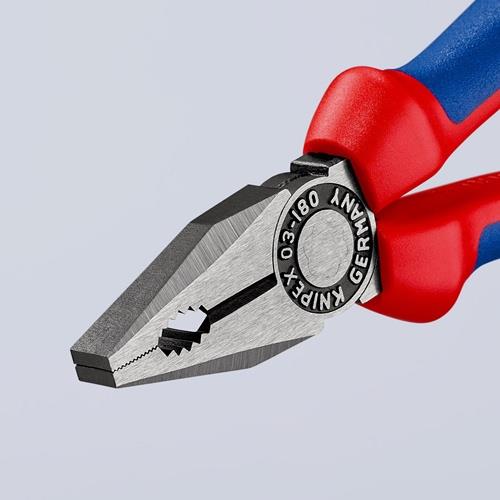 KNIPEX Kombizange L.180mm pol.Mehrkomp.-Hülle KNIPEX