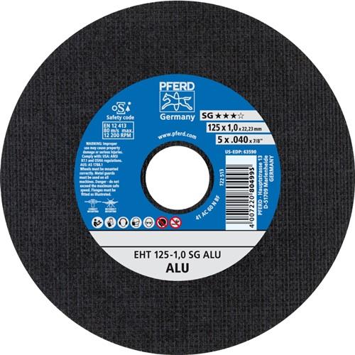 PFERD Trennscheibe SG ALU D125x1mm ger.Alu.Bohr.22,23mm PFERD